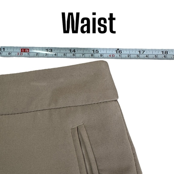 Adrianna Papell ankle pant women’s 6 business casual office career neutral tan - Picture 8 of 11